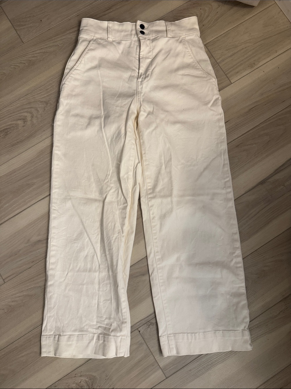 Everlane Cream Straight-Leg Chinos